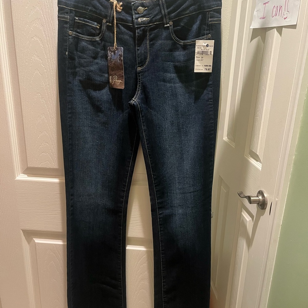 PAIGE Indigo Denim Jeans. NWT